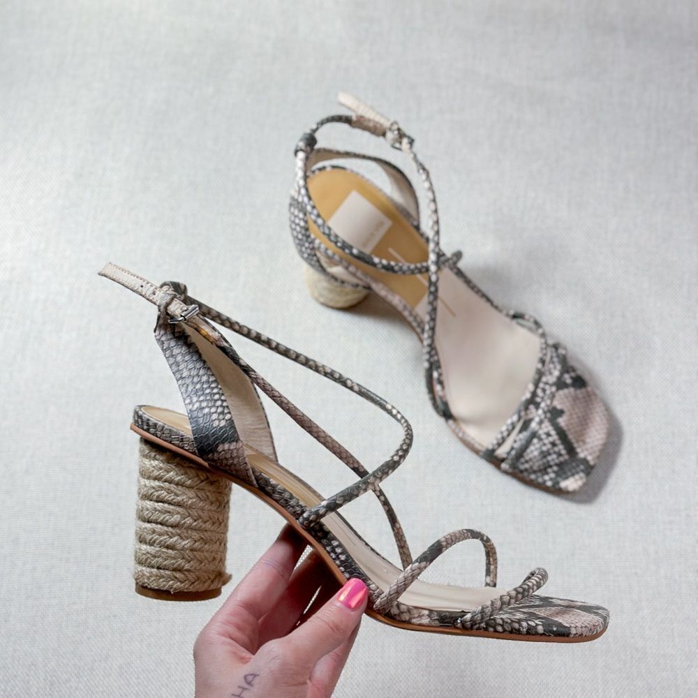 DV by Dolce Vita snake skin low heel sandal size US 8